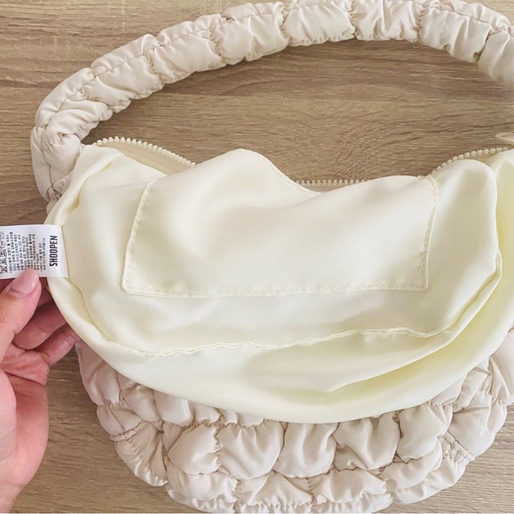 Quilted Mini Handbag Bag in Ivory - Picture 5 of 6